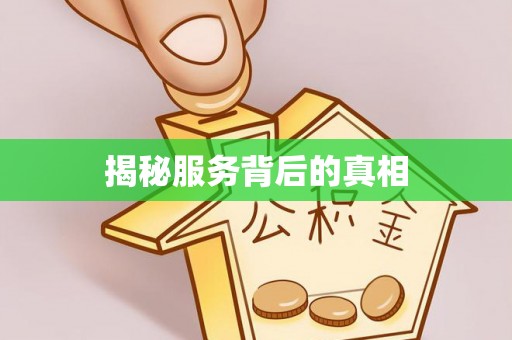 仪征揭秘服务背后的真相