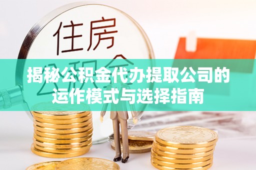 仪征揭秘公积金代办提取公司的运作模式与选择指南
