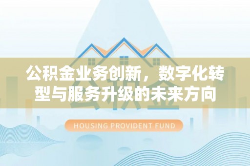 仪征公积金业务创新，数字化转型与服务升级的未来方向