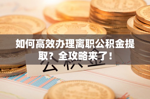 仪征如何高效办理离职公积金提取？全攻略来了！