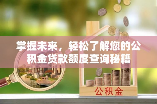 仪征掌握未来，轻松了解您的公积金贷款额度查询秘籍