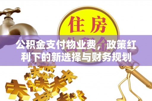 仪征公积金支付物业费，政策红利下的新选择与财务规划