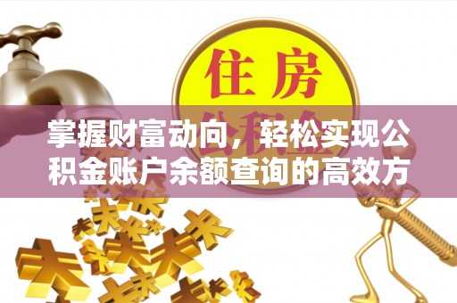 仪征掌握财富动向，轻松实现公积金账户余额查询的高效方式