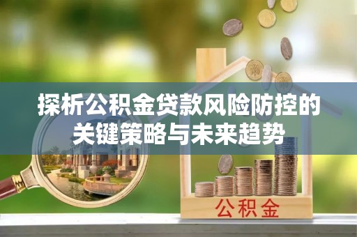 仪征探析公积金贷款风险防控的关键策略与未来趋势