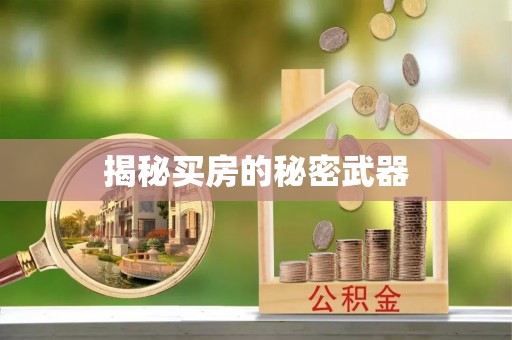 仪征揭秘买房的秘密武器