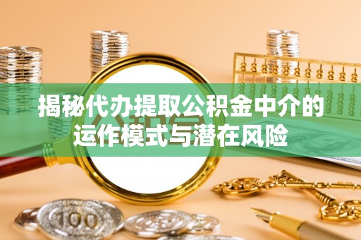 仪征揭秘代办提取公积金中介的运作模式与潜在风险