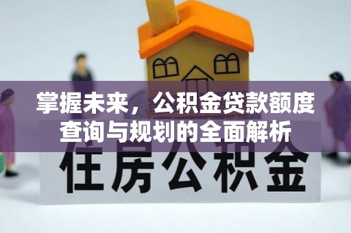 仪征掌握未来，公积金贷款额度查询与规划的全面解析