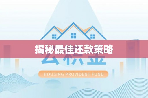 仪征揭秘最佳还款策略